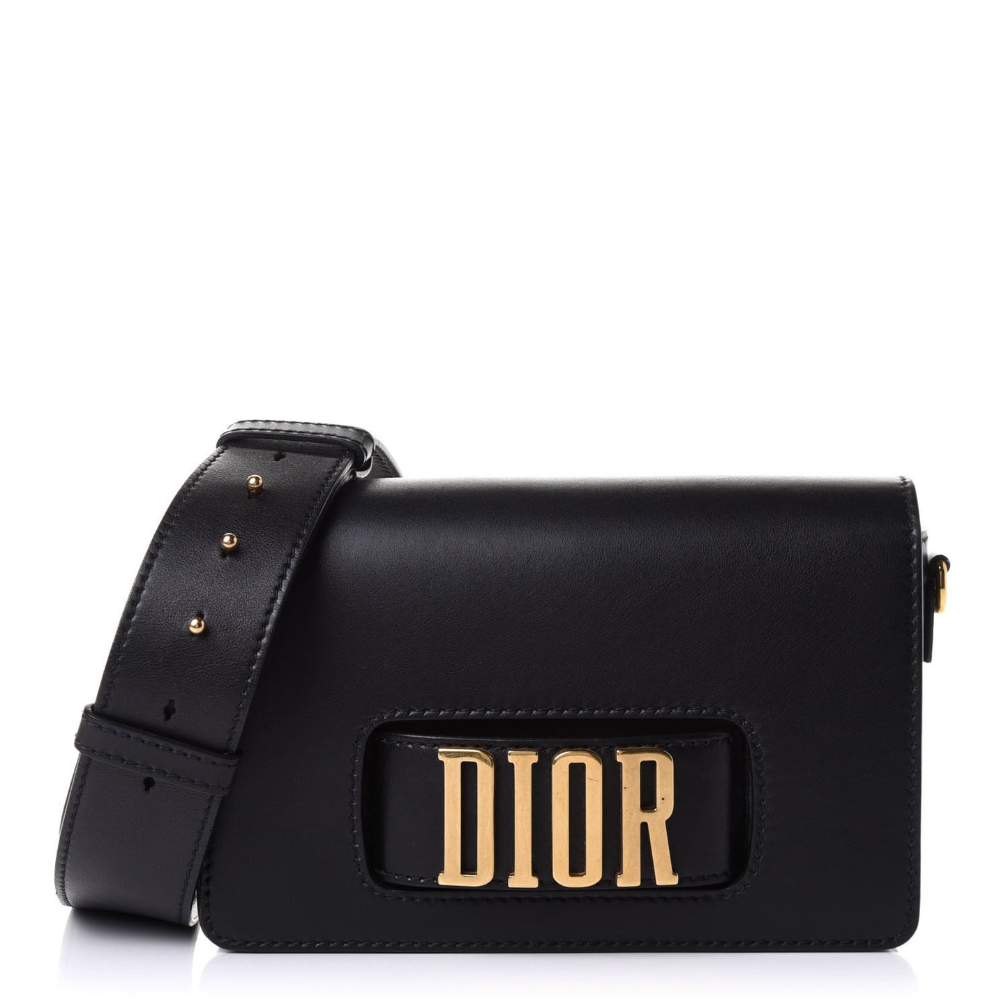 Smooth Calfskin Dio(r)evolution Flap Bag Black