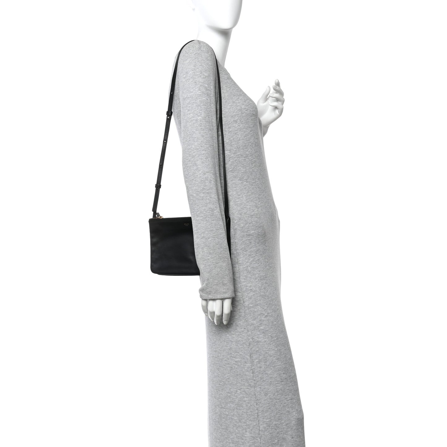 Lambskin Small Trio Crossbody Bag Black