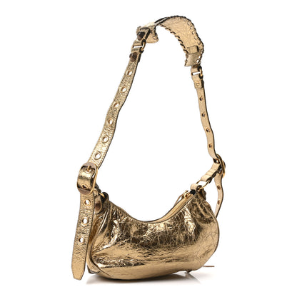 Balenciaga Metallic Agneau Arena Le Cagole Shoulder Bag XS Gold 4 of 11