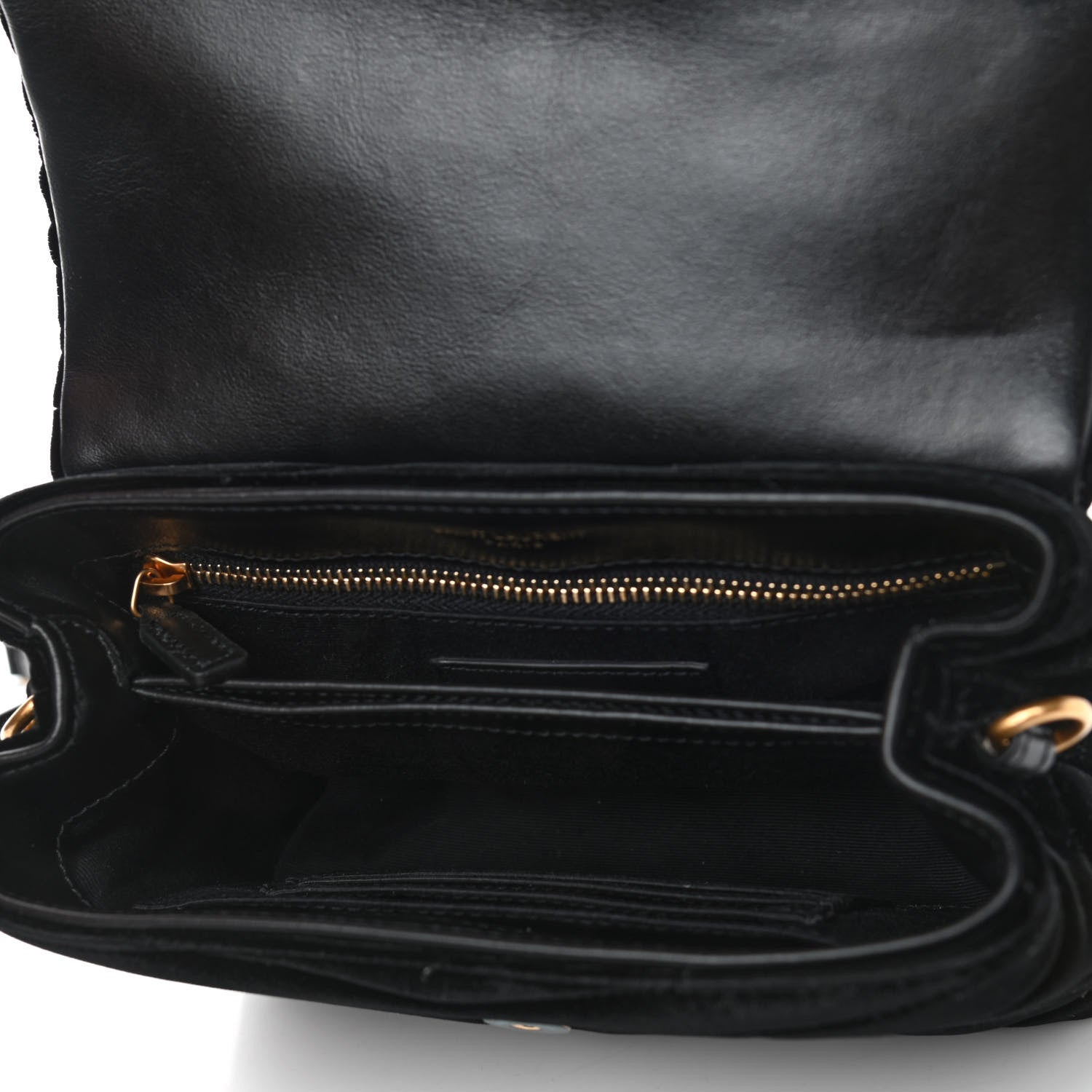 Saint Laurent Velvet Y Quilted Monogram Toy Loulou Chain Satchel French Black 4 of 4