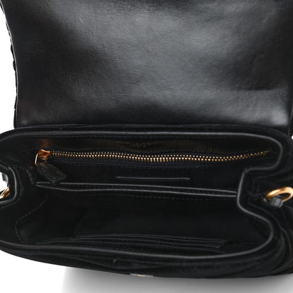 Saint Laurent Velvet Y Quilted Monogram Toy Loulou Chain Satchel French Black 4 of 4