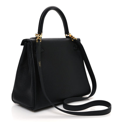 Hermes Togo Kelly Retourne 25 Black 3 of 11