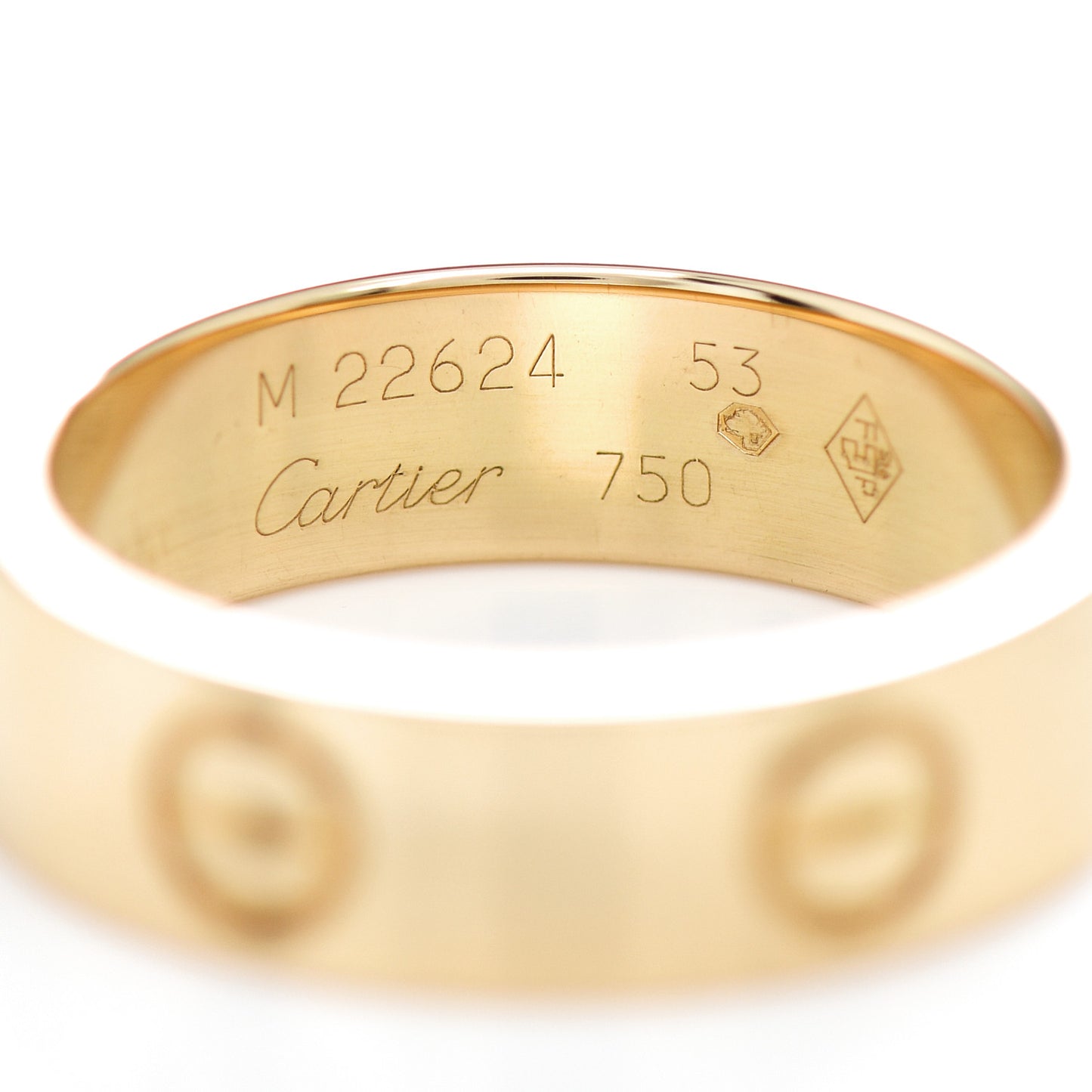 18K Yellow Gold 5.5mm LOVE Ring 53 6.25