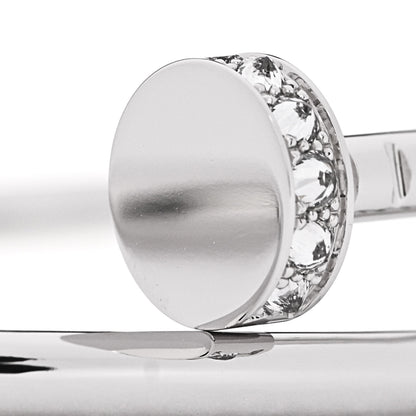 Cartier 18K White Gold Diamond Small Juste Un Clou Reverse Set Bracelet 15 3 of 5