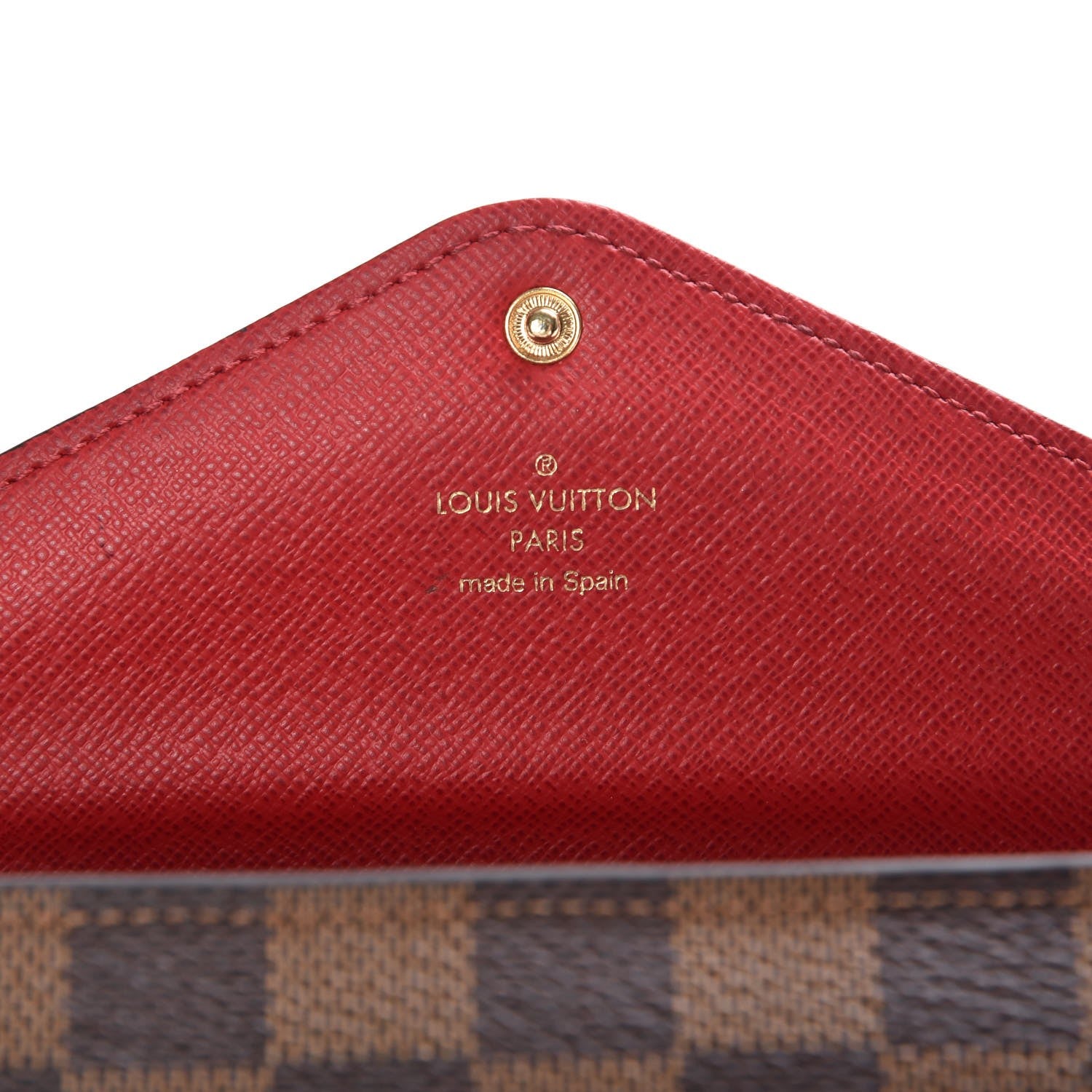 Louis Vuitton Damier Ebene Josephine Wallet Red 10 of 11