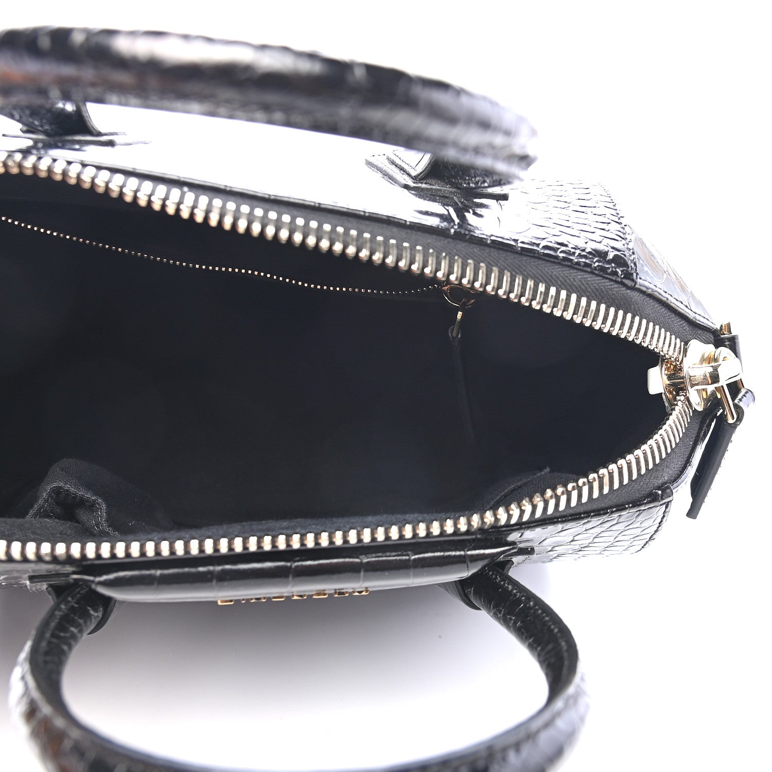 Givenchy Calfskin Crocodile Embossed Small Antigona Black 5 of 9