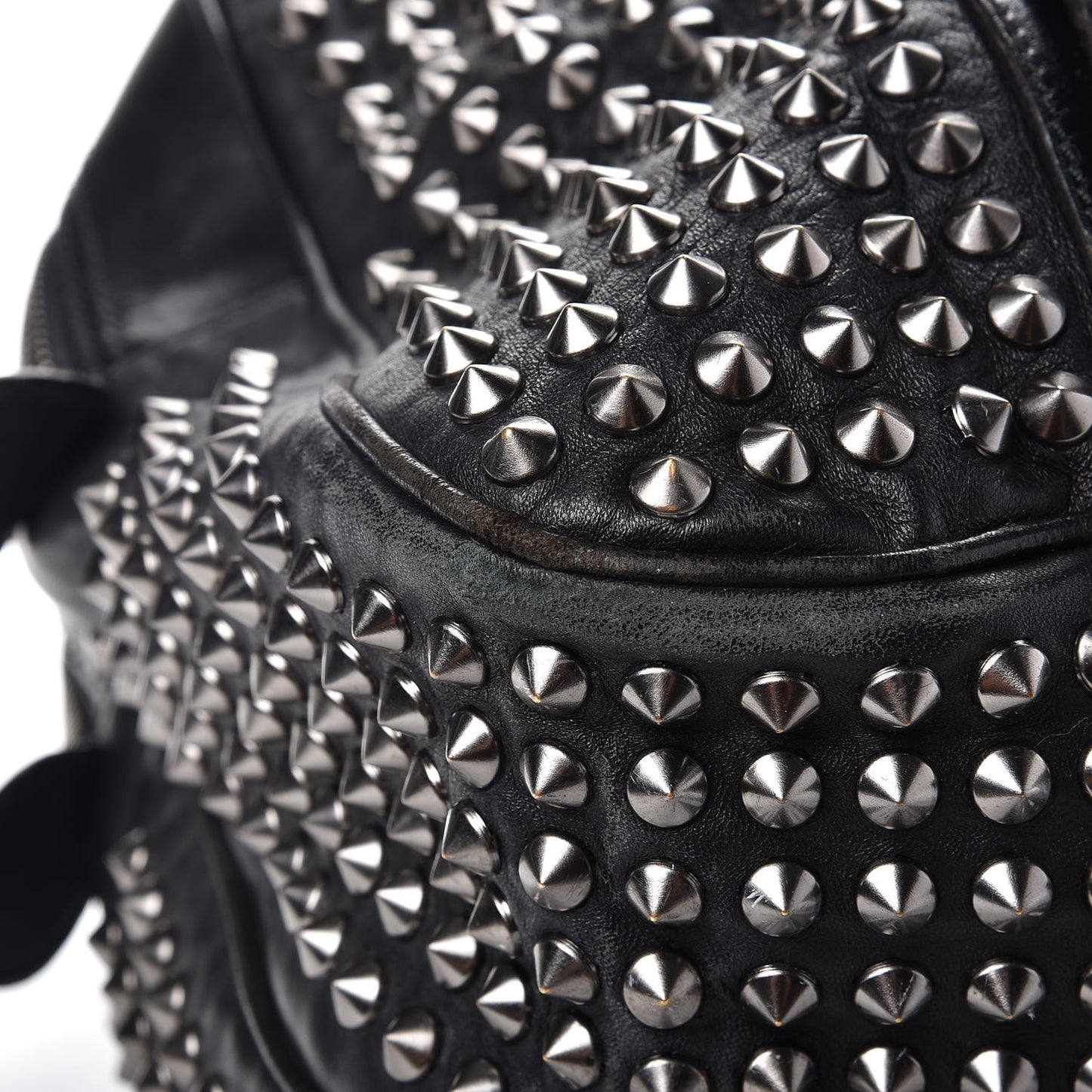 Prorsum Calfskin Studded Knight Satchel Black