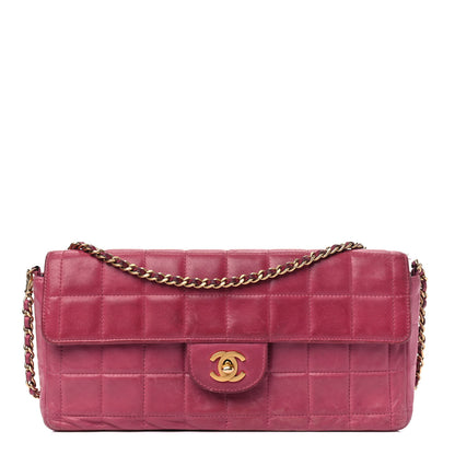 Chanel Lambskin East West Chocolate Bar Flap Pink 1 of 13