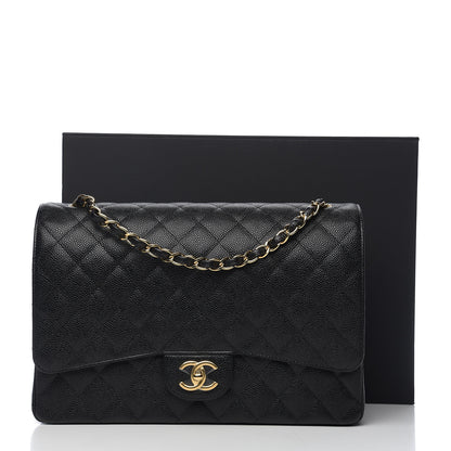 Chanel Caviar Quilted Maxi Double Flap Black 10 of 10