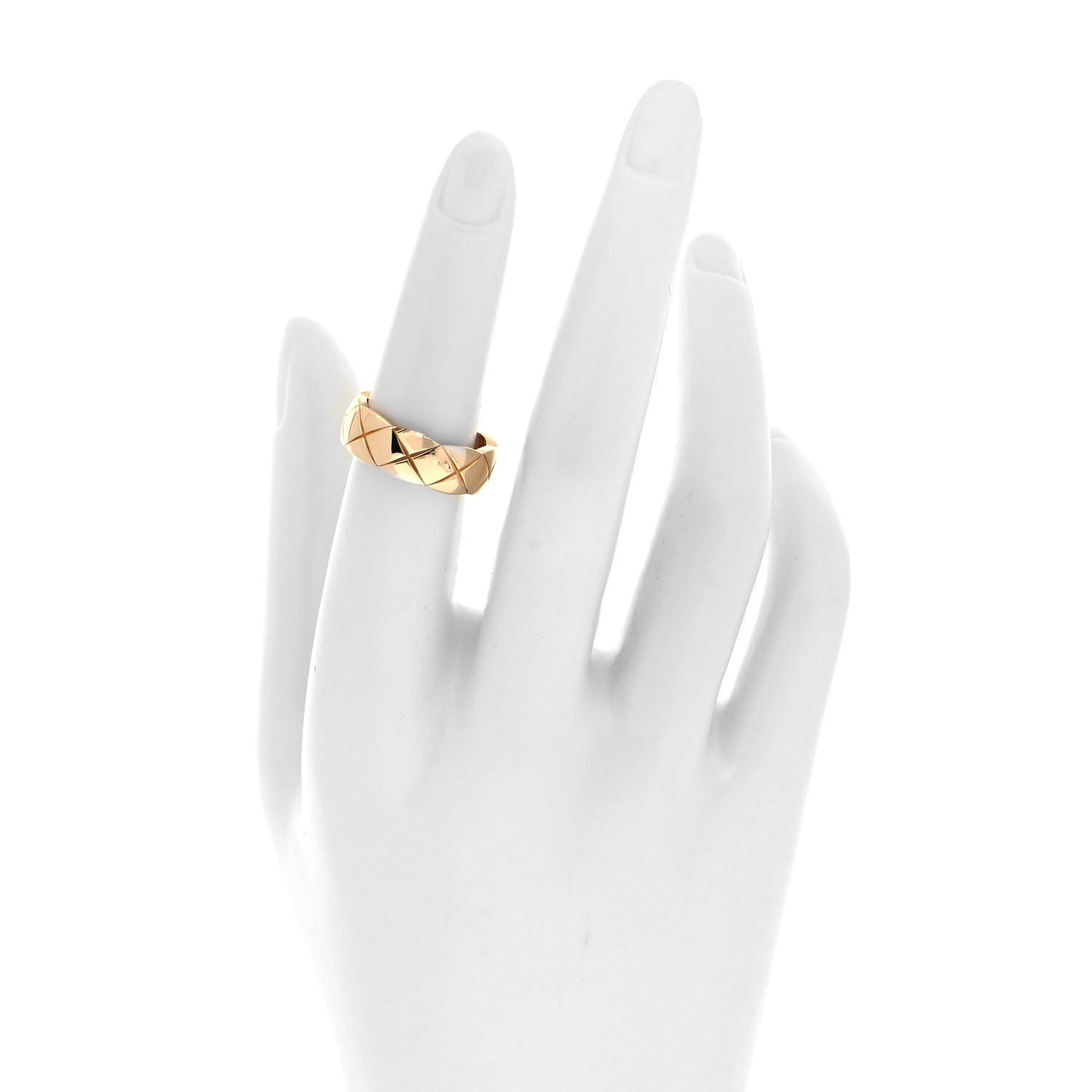 Chanel 18K Yellow Gold Small Coco Crush Ring 52 6 2 of 5