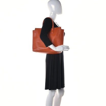 Prada Saffiano Lux Double Handle Shopping Tote Papaya 2 of 18