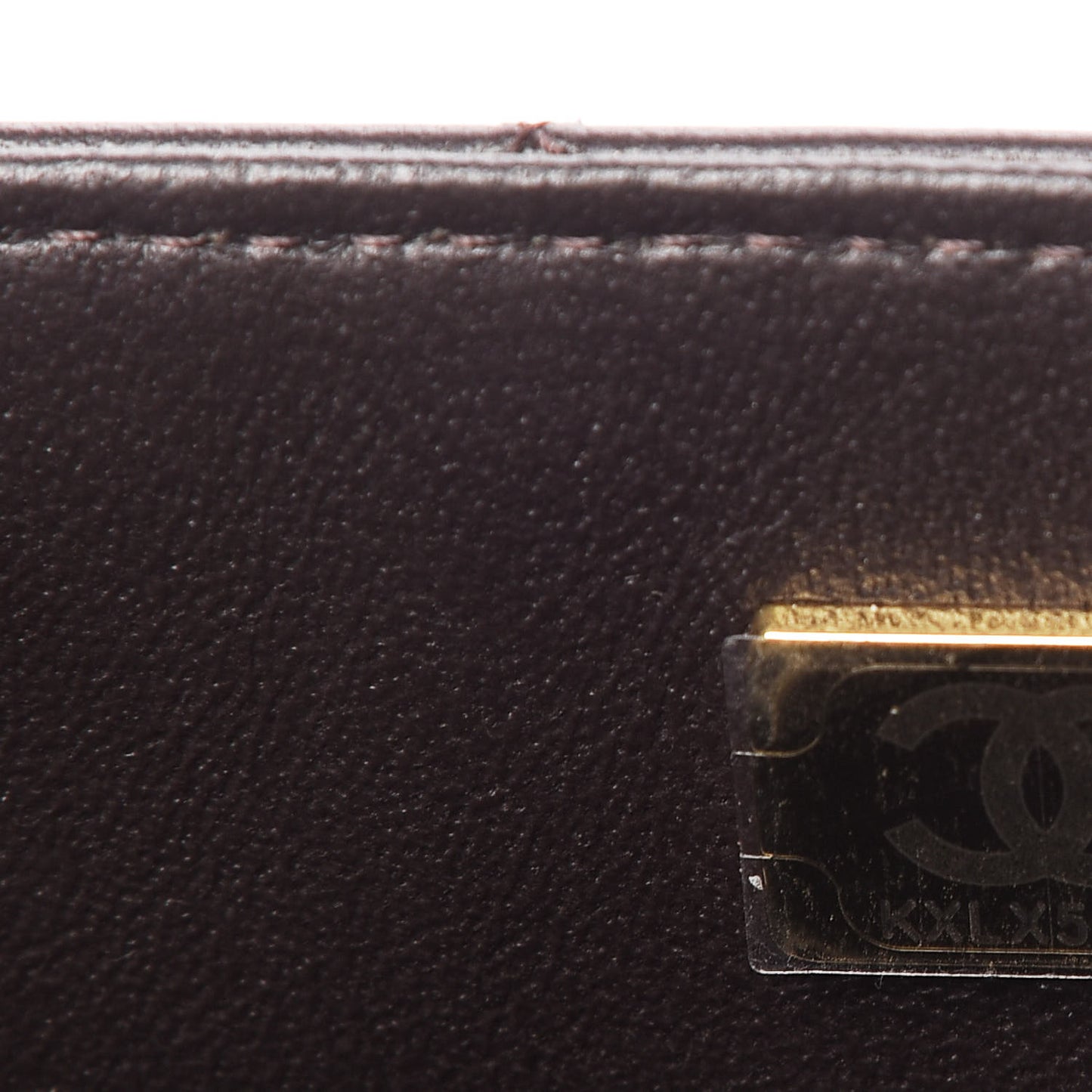 Lambskin Quilted Mini Rectangular Flap Dark Brown
