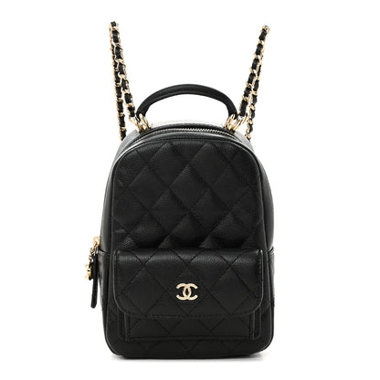 Chanel Caviar Quilted CC Mini Classic Backpack Black 1 of 12