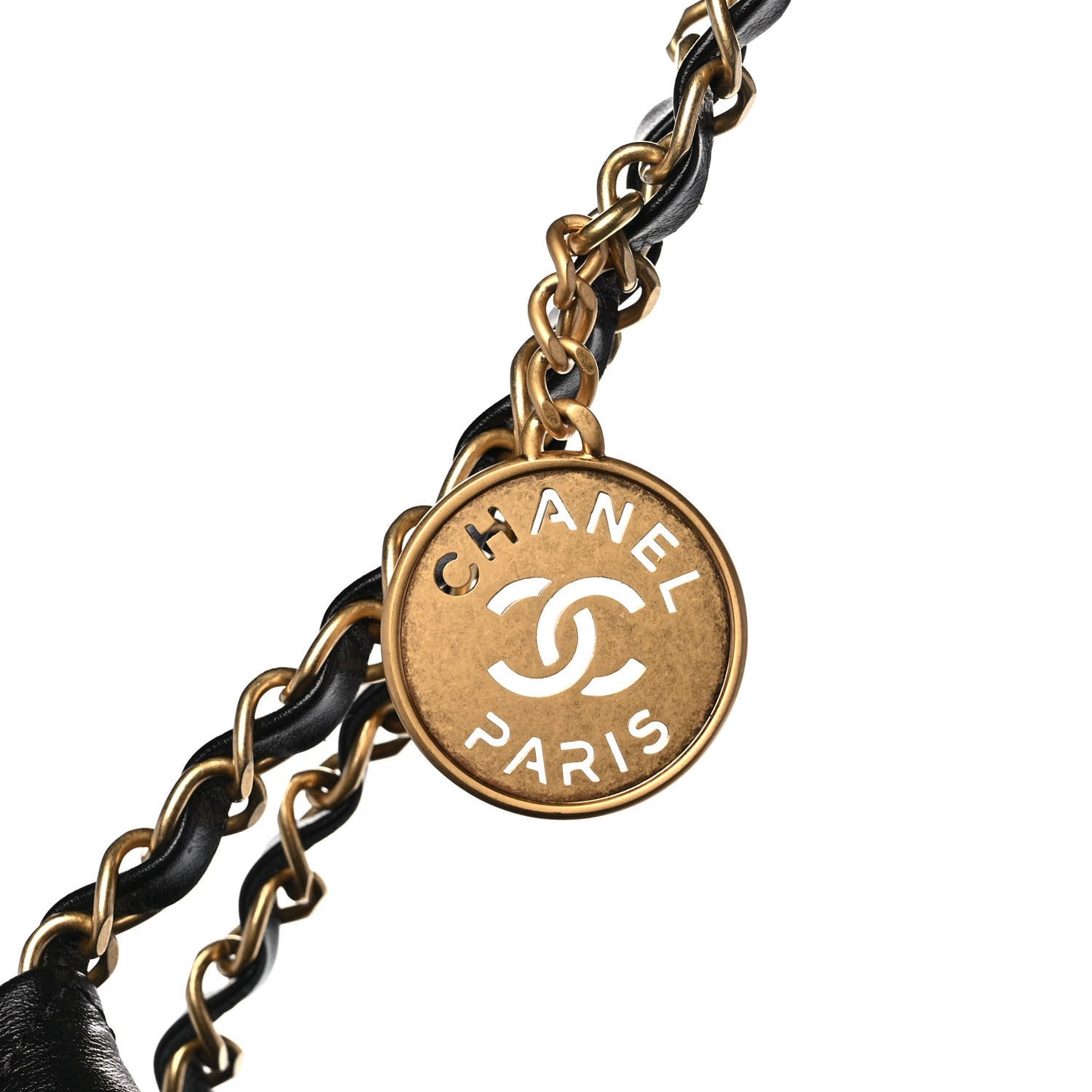 Shiny Calfskin Quilted Chanel 22 Black