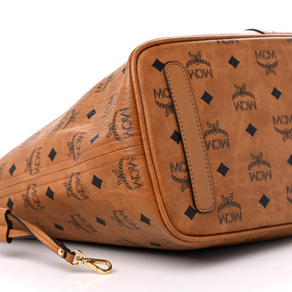 MCM Visetos Medium Liz Reversible Shopper Tote Cognac 6 of 16