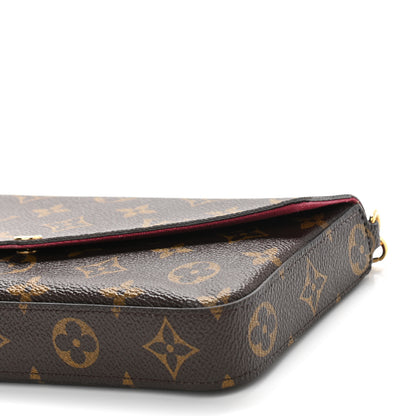 Louis Vuitton Monogram Pochette Felicie Chain Wallet Fuchsia 12 of 15