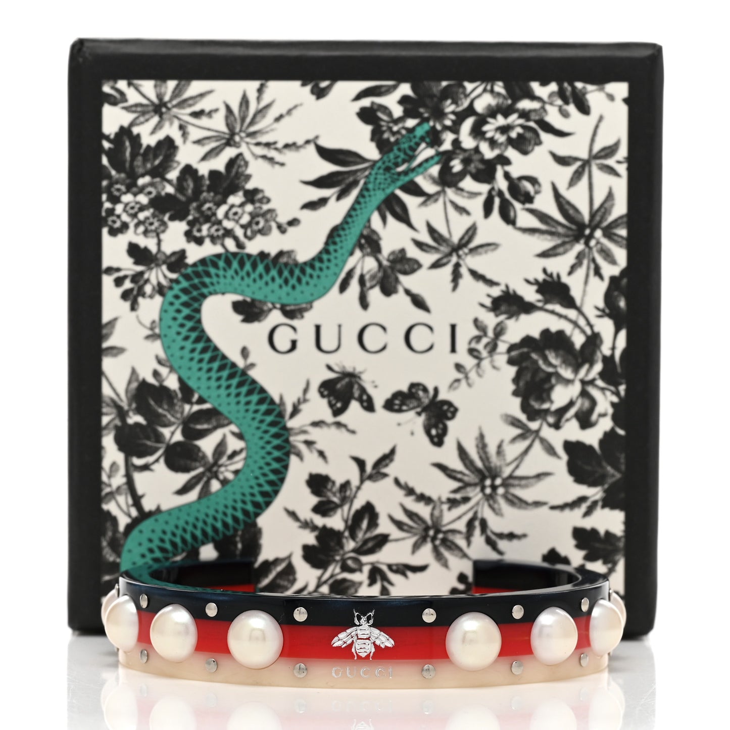 Web Pearl Cuff Blue Red