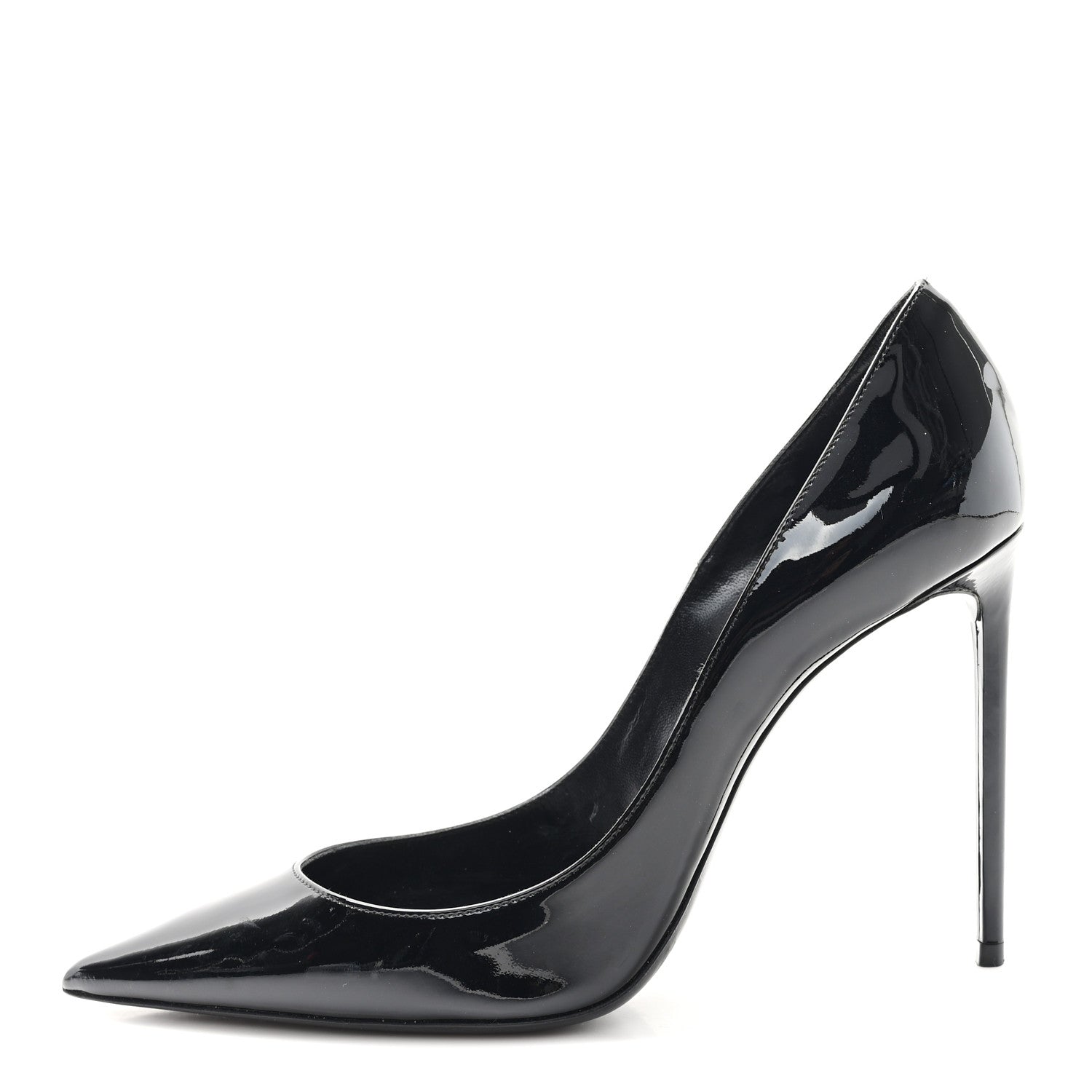 Saint Laurent Patent Calfskin Zoe 105 Pump 38.5 Black 1 of 10