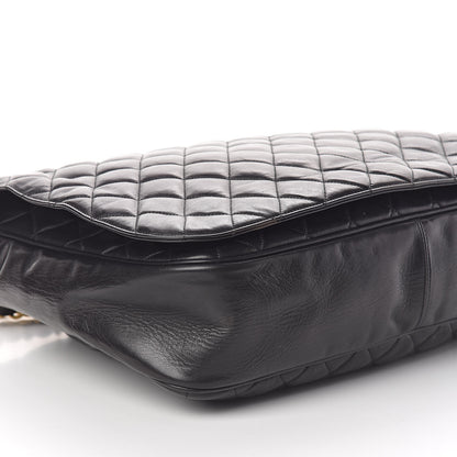 Chanel Lambskin Quilted Large Shoulder Flap Bag Black 10 of 11