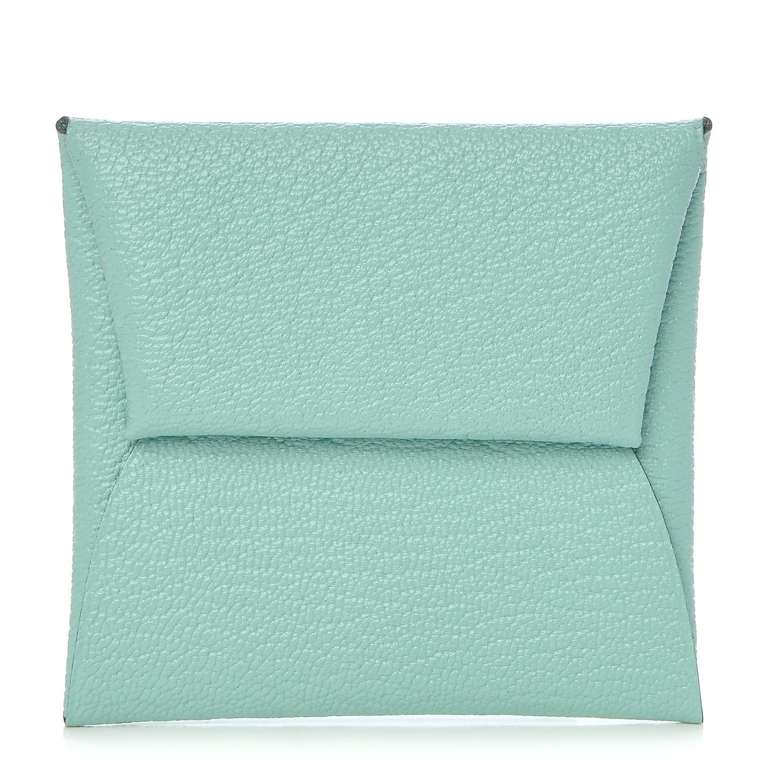 Hermes Chevre Mysore Bastia Coin Purse Aqua 1 of 8