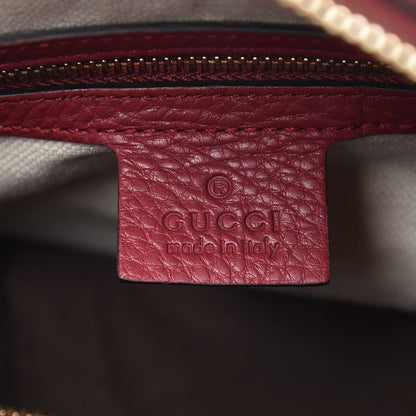 Gucci Monogram Cellarius Calfskin Vintage Web Medium Boston Beige Ebony Soft Burgundy Peonia Flower 7 of 10