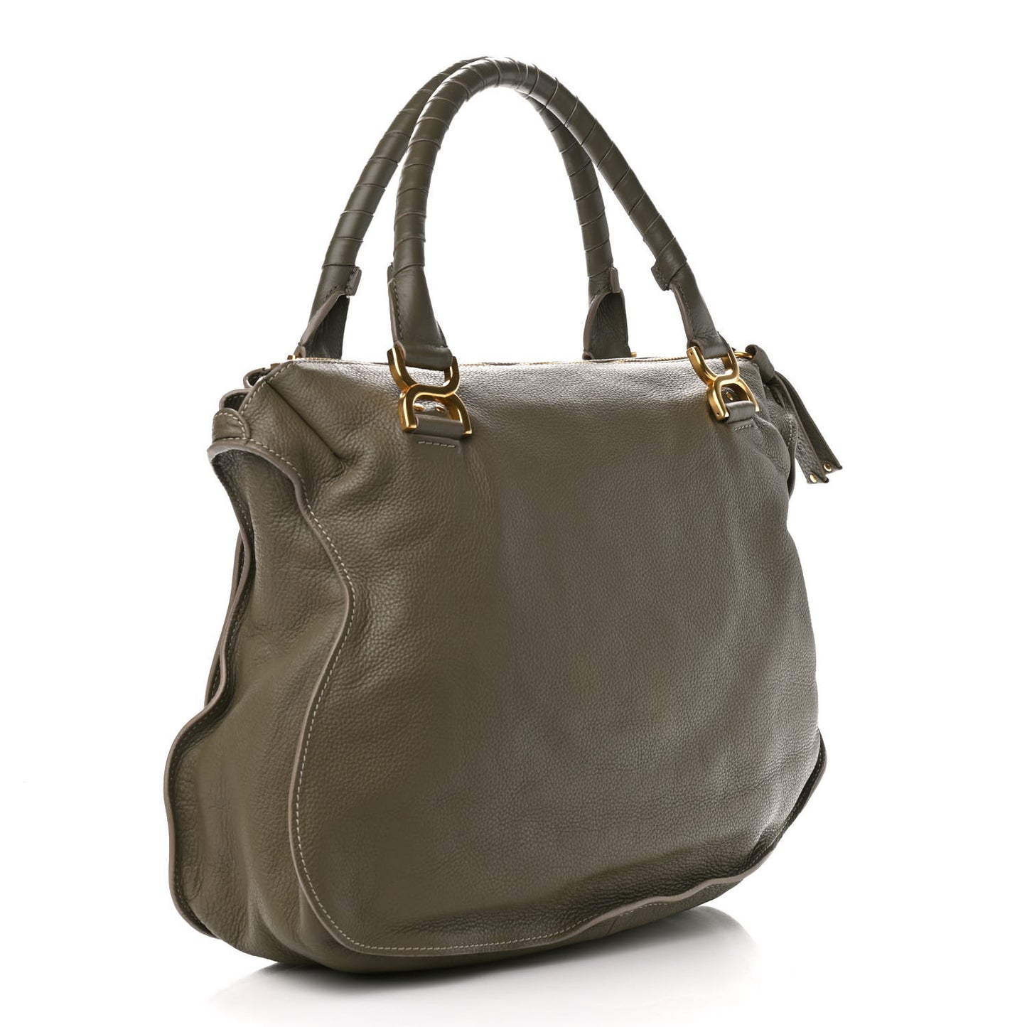 Calfskin Large Marcie Satchel Clover