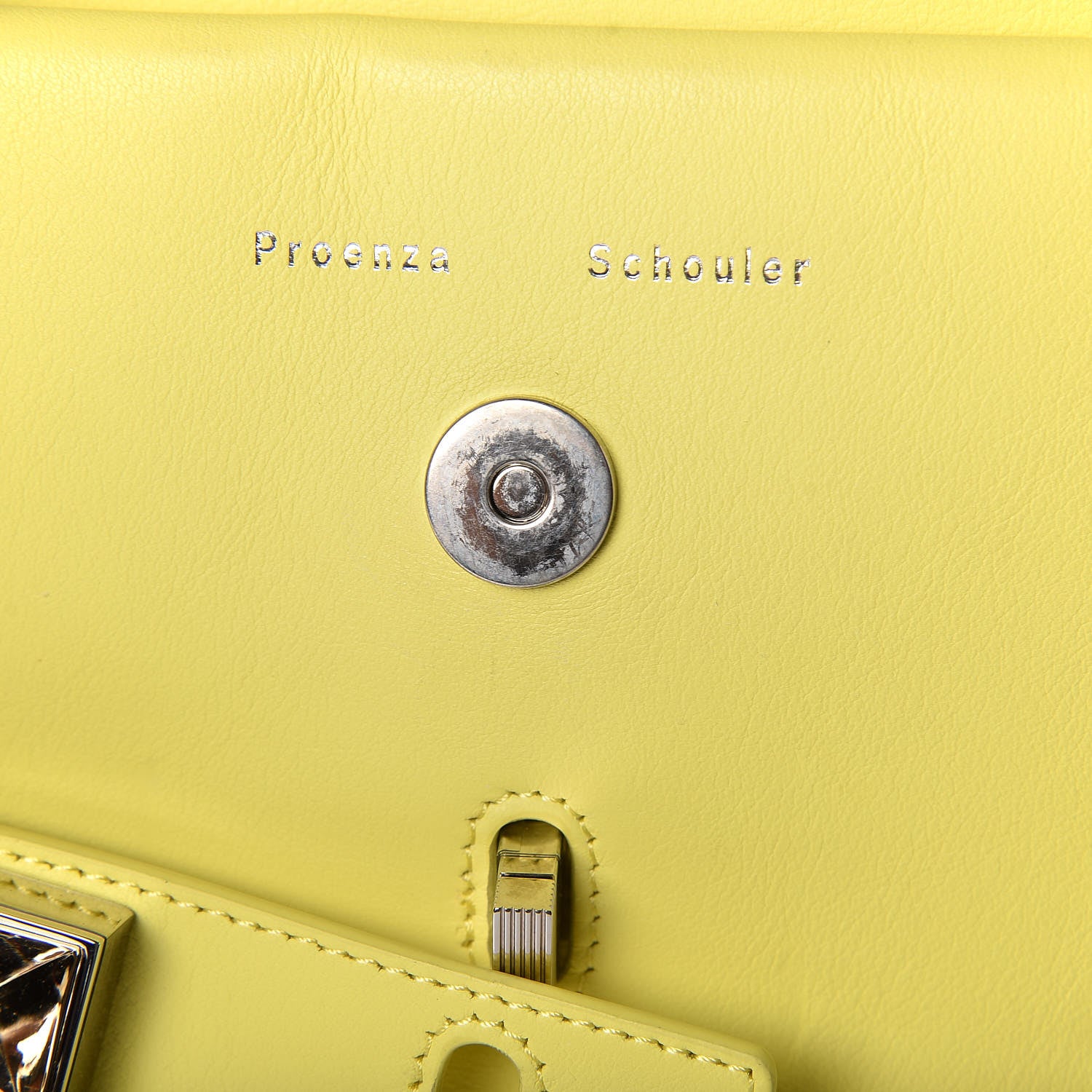 Proenza Schouler Calfskin PS11 Classic Shoulder Bag Lemon 19 of 21
