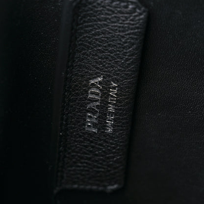 Prada Vitello Daino Soft Medium Dynamique Tote Black 6 of 8