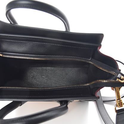Celine Drummed Calfskin Nubuck Nano Tri-Color Luggage Ruby 4 of 8