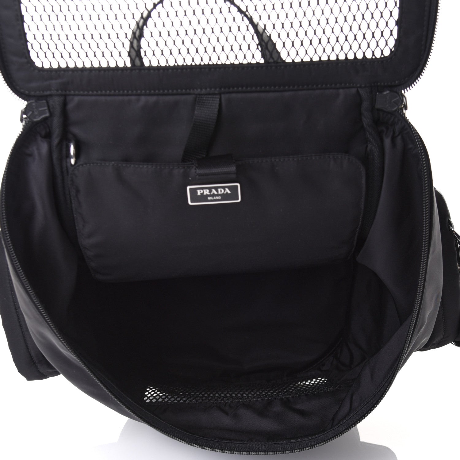 Prada Re-Nylon Saffiano Pet Carrier Backpack Black 4 of 9