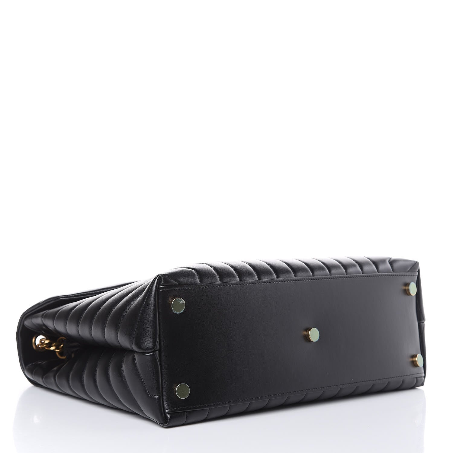 Saint Laurent Calfskin Y Quilted Monogram Large Loulou Chain Satchel Black 4 of 11
