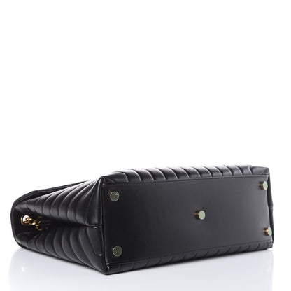 Saint Laurent Calfskin Y Quilted Monogram Large Loulou Chain Satchel Black 4 of 11