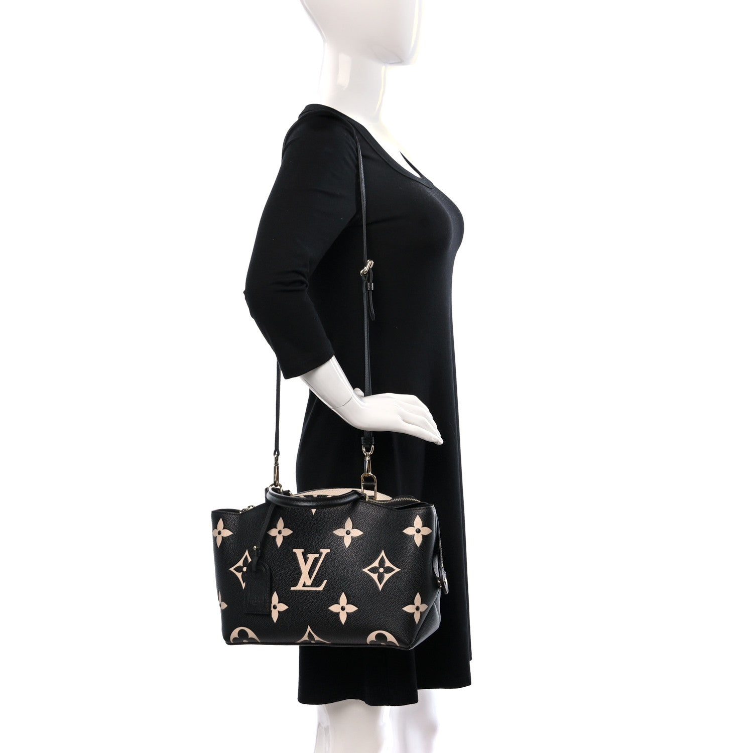 Louis Vuitton Empreinte Monogram Giant Petit Palais Black Beige 2 of 8