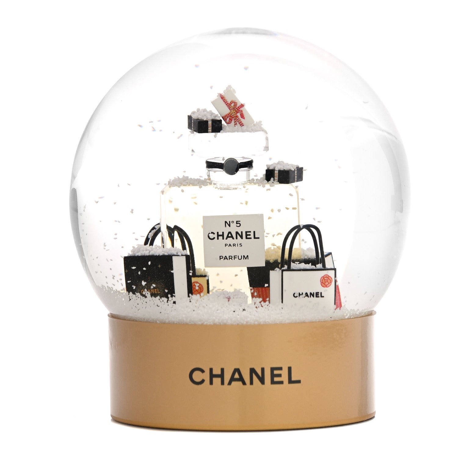 Chanel Glass N°5 Perfume Bottle Snow Globe 2 of 5