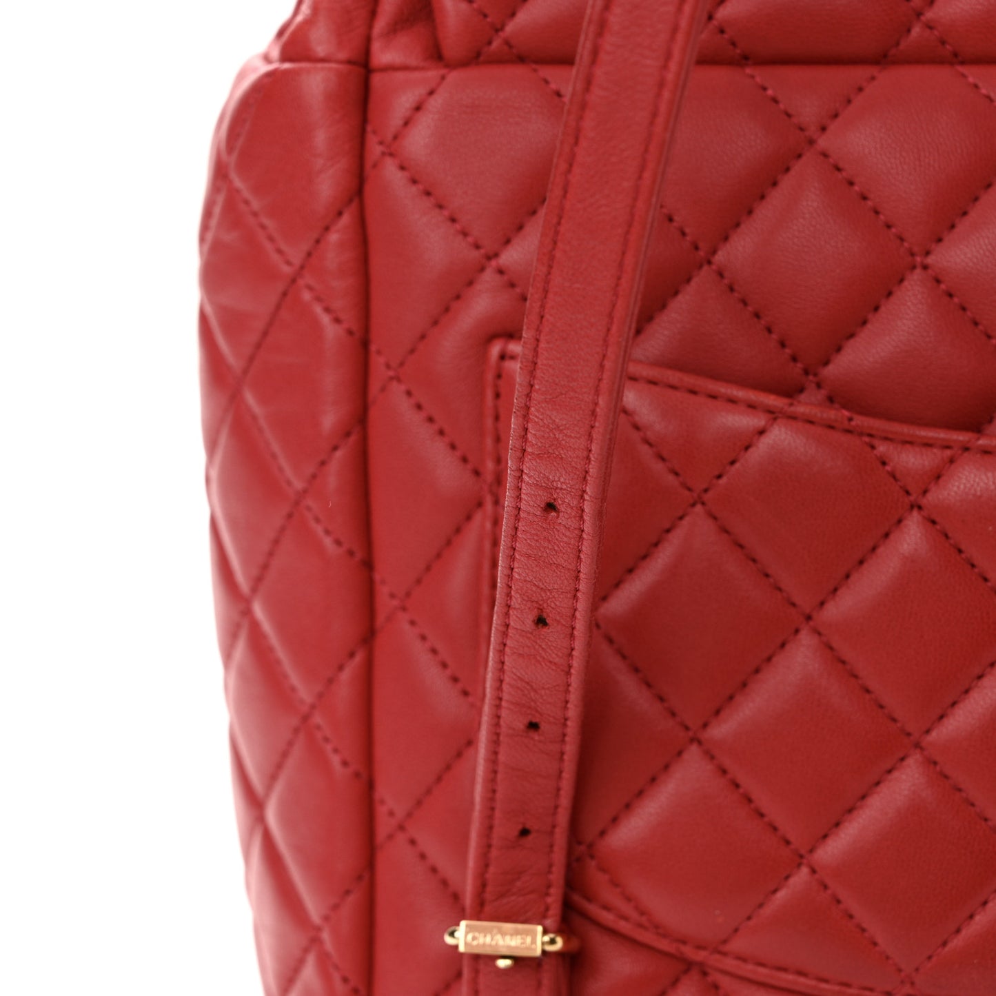 Lambskin Quilted Small Urban Spirit Backpack Red