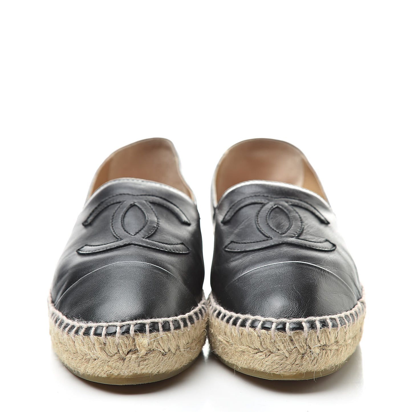 Lambskin CC Espadrilles 37 Black
