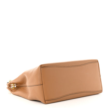 Prada Vitello Phenix Embossed Logo Hobo Caramel 4 of 10