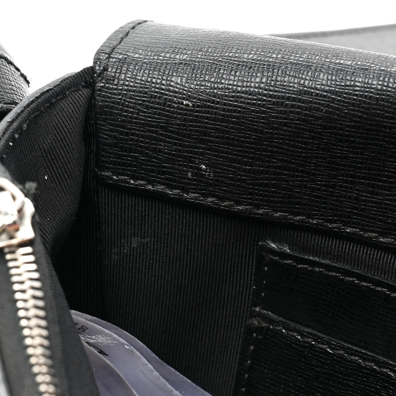 Off-White Saffiano Striped Mini Diag Binder Clip Bag Black White 11 of 18