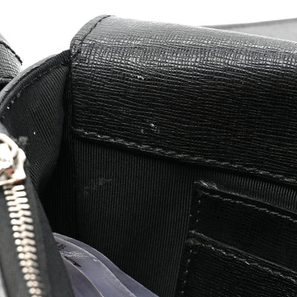 Off-White Saffiano Striped Mini Diag Binder Clip Bag Black White 11 of 18