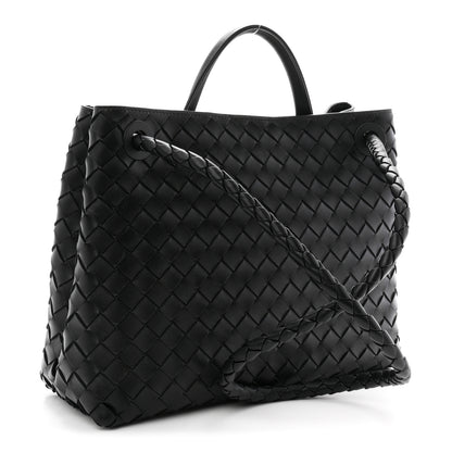 Bottega Veneta Nappa Intrecciato Medium Andiamo Shoulder Bag Black 3 of 9