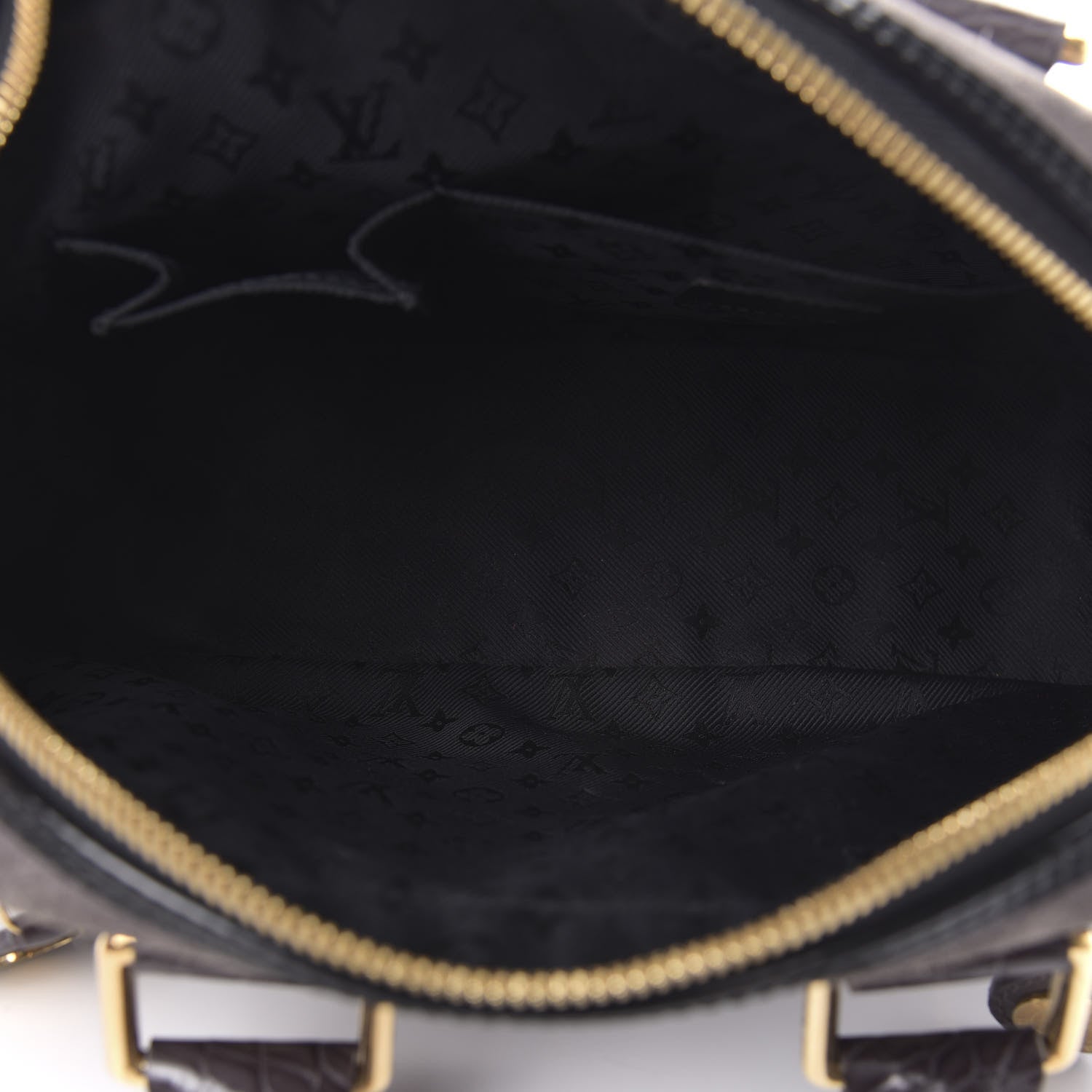 Louis Vuitton Suede Stamped Bowling GM Grey 5 of 10