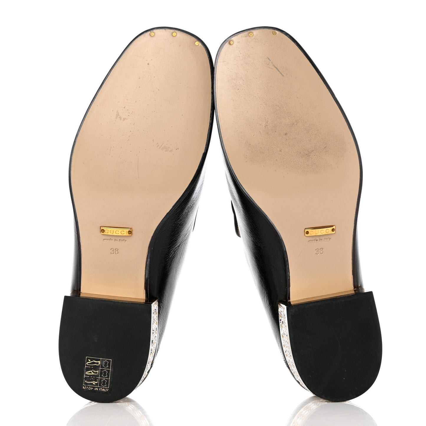 Goatskin Crystal Womens Horsebit Loafers 38 Black
