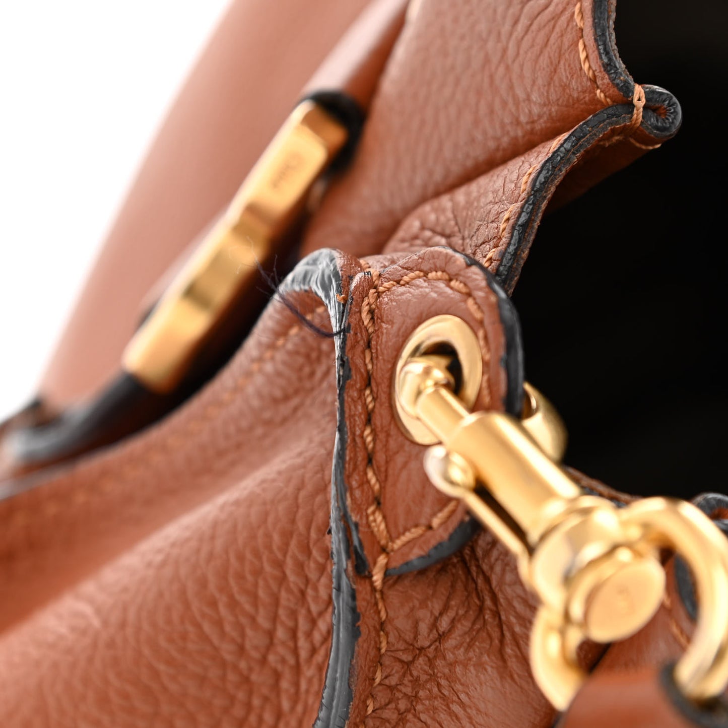 Calfskin Small Marcie Satchel Tan