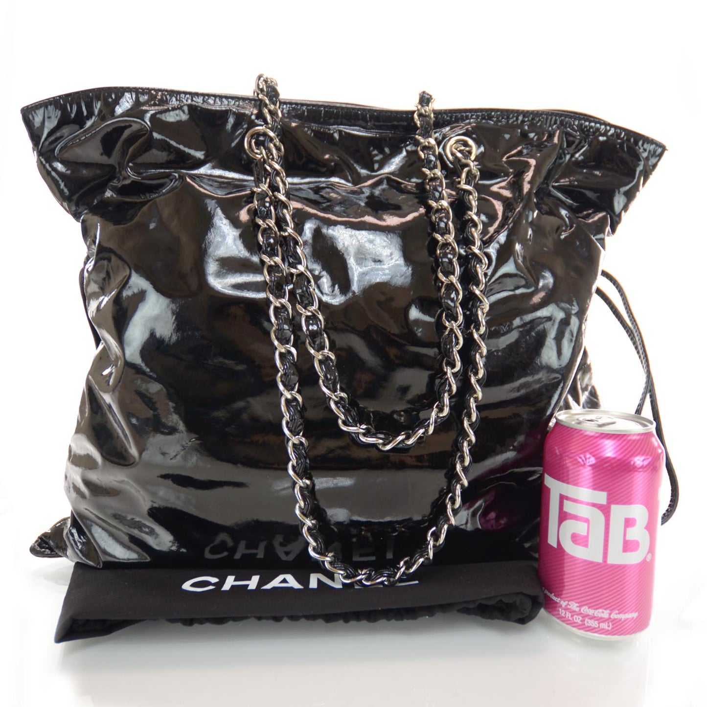 Patent Bonbons Shopper Tote Black