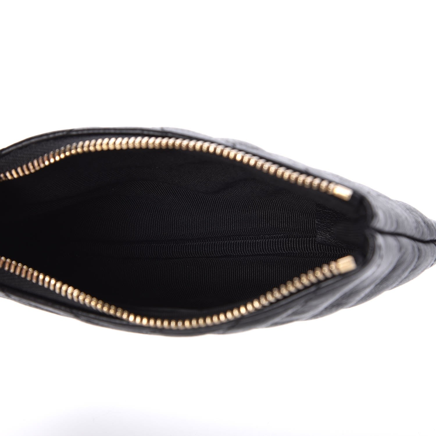 Chanel Calfskin Chevron Quilted Small Cosmetic Case Black 5 of 8