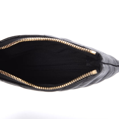 Chanel Calfskin Chevron Quilted Small Cosmetic Case Black 5 of 8