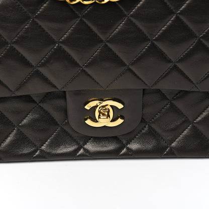 Chanel Lambskin Quilted Medium Double Flap Black 13 of 13