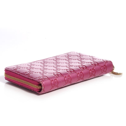 Gucci Metallic Soft Guccissima Heart Zip Around Wallet Fresia Rose 6 of 18