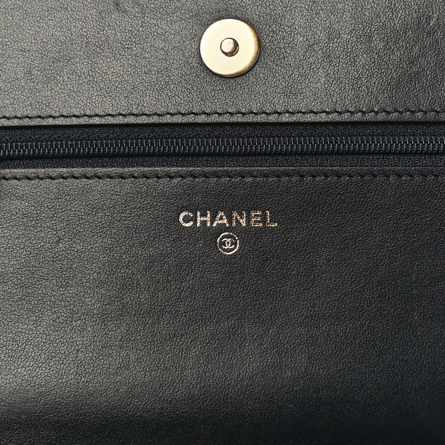 Chanel Caviar Quilted Boy Wallet On Chain WOC Navy 5 of 18