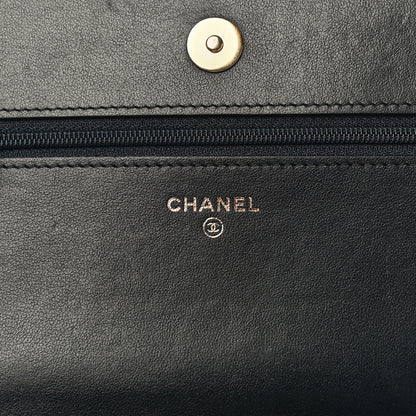 Chanel Caviar Quilted Boy Wallet On Chain WOC Navy 5 of 18